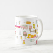 Retro Ice Cream Summer Koffiemok (Voorkant rechts)