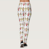 Retro Ice Cream Sundaes Leggings (Achterkant)
