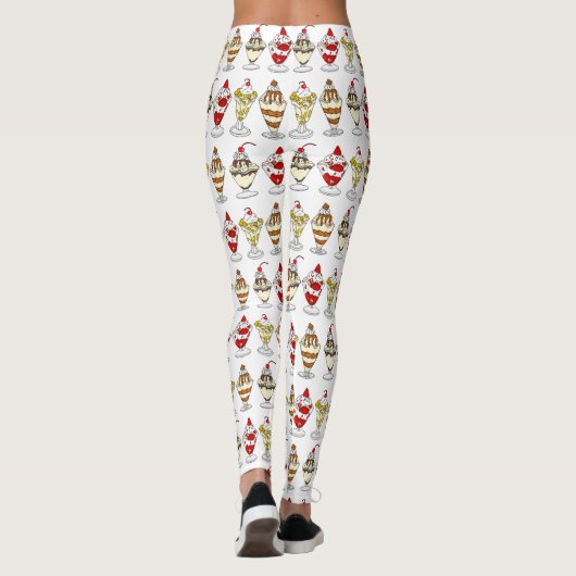Retro Ice Cream Sundaes Leggings (Achterkant)