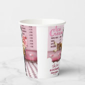 Retro Ice Cream Vrijgezellenfeest Opgerold Papieren Bekers (Links)