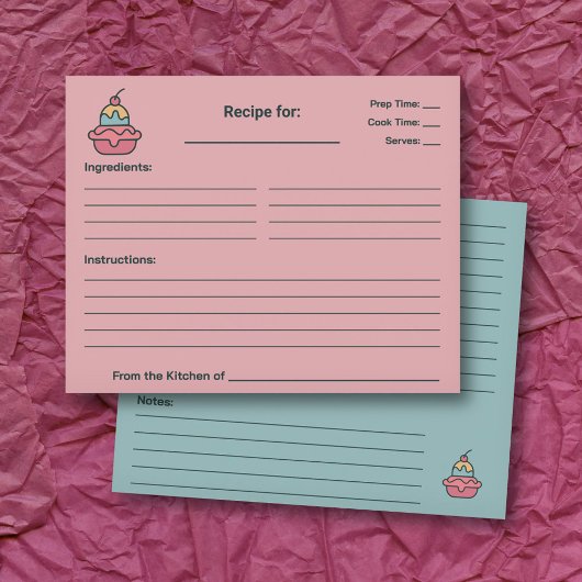 Retro Ice Cream Vrijgezellenfeest Recept Kaart