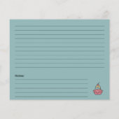 Retro Ice Cream Vrijgezellenfeest Recept Kaart (Achterkant)