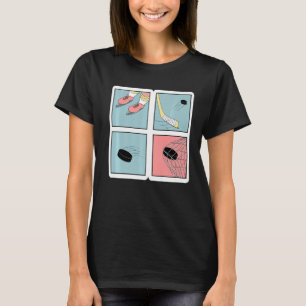 Retro Ice Hockey Athlete Wintersport Goal T-shirt