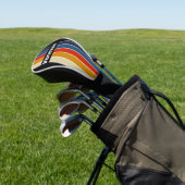 Retro Ice Rainbow Pin Striped with Name Golfheadcover (Insitu)