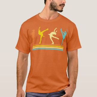 Retro Ice Skater  Figuur Schatting Meisjes Wint T-shirt