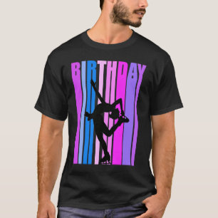 Retro Ice Skies vrouwen Birthday Ice Schaatsen Dan T-shirt