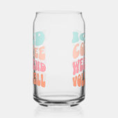 Retro Iced Coffee Weekend Volleybal Blikvorm Glas (Links)