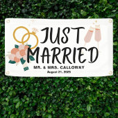 Retro Iconen Gewoon Getrouwd Auto Banner