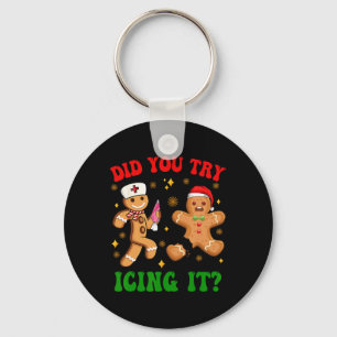 Retro icu-verpleegster Kerstmis Gengembrede Heb je Sleutelhanger