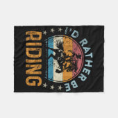 retro-id liever rijdend paard fleece deken (Voorkant (Horizontaal))