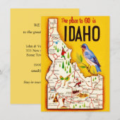 Retro Idaho Kaart Verhuisaankondiging (Voorkant / Achterkant)