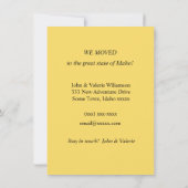 Retro Idaho Kaart Verhuisaankondiging (Achterkant)