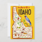 Retro Idaho Kaart Verhuisbericht (Voorkant)