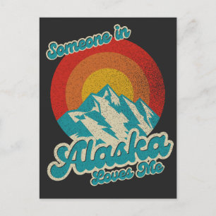 Retro  Iemand in Alaska houdt van me 70s AK Briefkaart