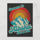 Retro  Iemand in Alaska houdt van me 70s AK Briefkaart (Voorkant)