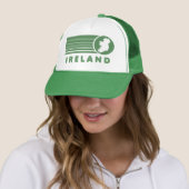 Retro Ierland Groene Trucker Hoed Pet (In situ)