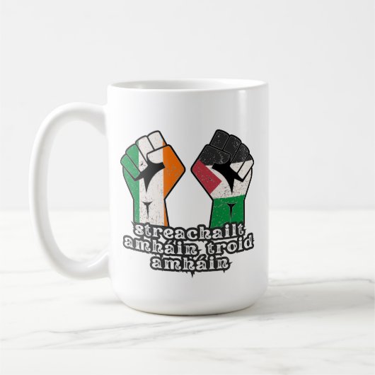Retro Ierland Palestine Solidariteit Eerste Revolu Koffiemok (Links)