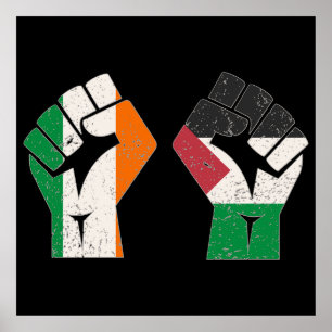 Retro Ierland Palestine Solidariteit Eerste Revolu Poster