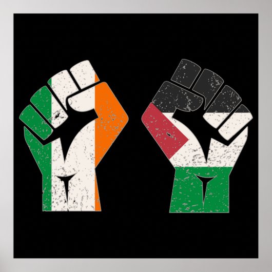 Retro Ierland Palestine Solidariteit Eerste Revolu Poster (Voorkant)
