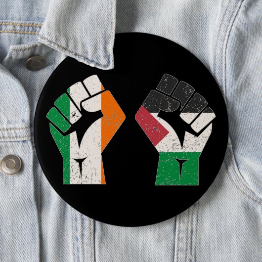 Retro Ierland Palestine Solidariteit Eerste Revolu Ronde Button 6,0 Cm (In situ)