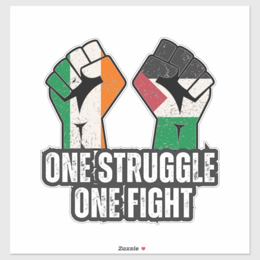 Retro Ierland Palestine Solidariteit Eerste Revolu Sticker (Vel)