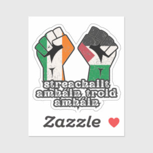 Retro Ierland Palestine Solidariteit Eerste Revolu Sticker