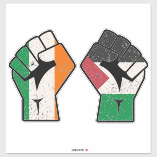 Retro Ierland Palestine Solidariteit Eerste Revolu Sticker (Vel)