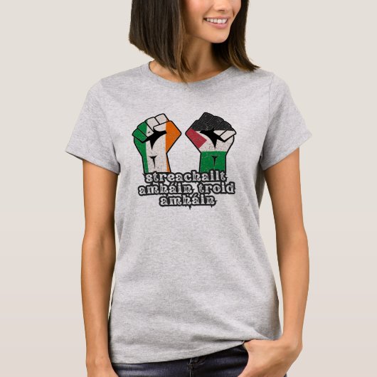 Retro Ierland Palestine Solidariteit Eerste Revolu T-shirt (Voorkant)