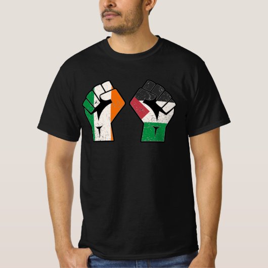 Retro Ierland Palestine Solidariteit Eerste Revolu T-shirt (Voorkant)