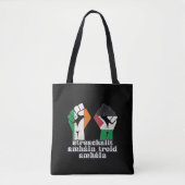 Retro Ierland Palestine Solidariteit Eerste Revolu Tote Bag (Voorkant)