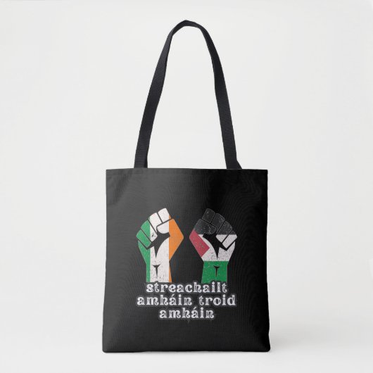 Retro Ierland Palestine Solidariteit Eerste Revolu Tote Bag (Voorkant)