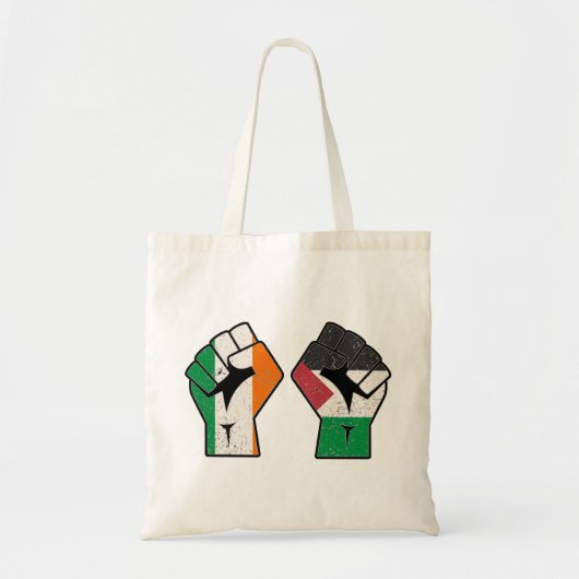 Retro Ierland Palestine Solidariteit Eerste Revolu Tote Bag (Voorkant)