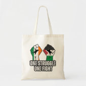 Retro Ierland Palestine Solidariteit Eerste Revolu Tote Bag (Voorkant)