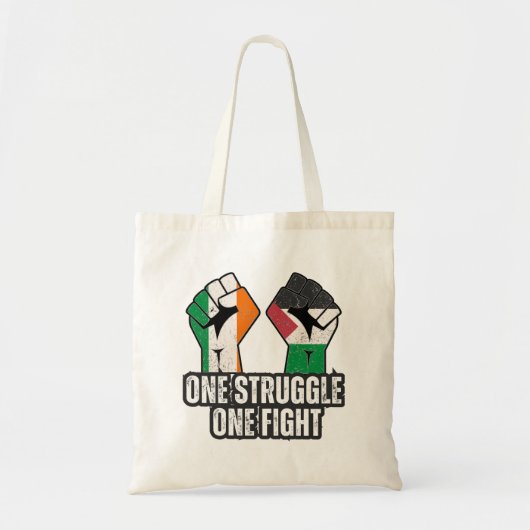 Retro Ierland Palestine Solidariteit Eerste Revolu Tote Bag (Voorkant)
