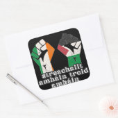 Retro Ierland Palestine Solidariteit Eerste Revolu Vierkante Sticker (Envelop)