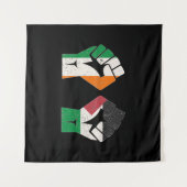 Retro Ierland Palestine Solidariteit Eerste Revolu Wandkleed (Voorkant (horizontaal))