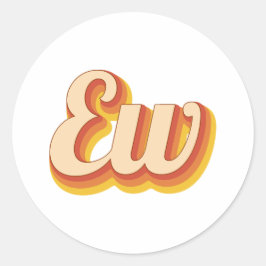 Retro Ieuw Ronde Sticker