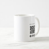Retro IG Facebook Youtube | QR-code sociale media Koffiemok (Voorkant rechts)