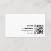 Retro IG Facebook Youtube | QR-code sociale media Visitekaartje (Achterkant)