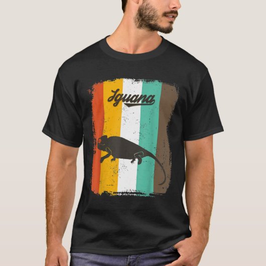 Retro Iguana Lizard T. Iguana Lizard T-shirt (Voorkant)