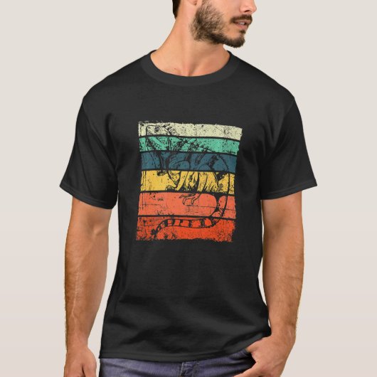 Retro Iguana Mannen Kerstmis T-shirt (Voorkant)