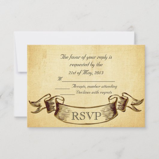 Retro  II RSVP Kaartje (Voorkant)