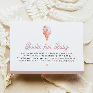 Retro ijs baby shower boeken voor baby kaart