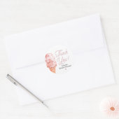 Retro Ijs Blush Bruiloft Favor Ronde Sticker (Envelop)