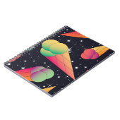 Retro-ijs, kosmisch neon. notitieboek (Linkerzijde)