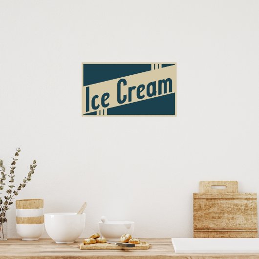 retro-ijs poster (Keuken)