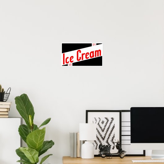 retro-ijs poster (Thuiskantoor)