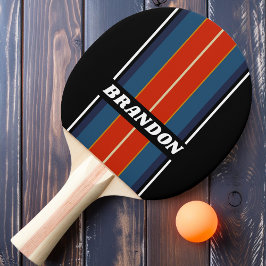 Retro Ijs Regenboog Board Strepen met Naam Tafeltennisbatje