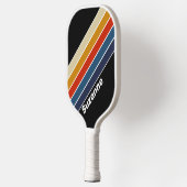 Retro Ijs Regenboog met Naam Pickleball Paddle (Links)