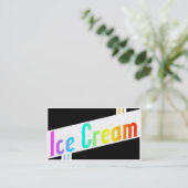 retro-ijs visitekaartje (Staand voorkant)